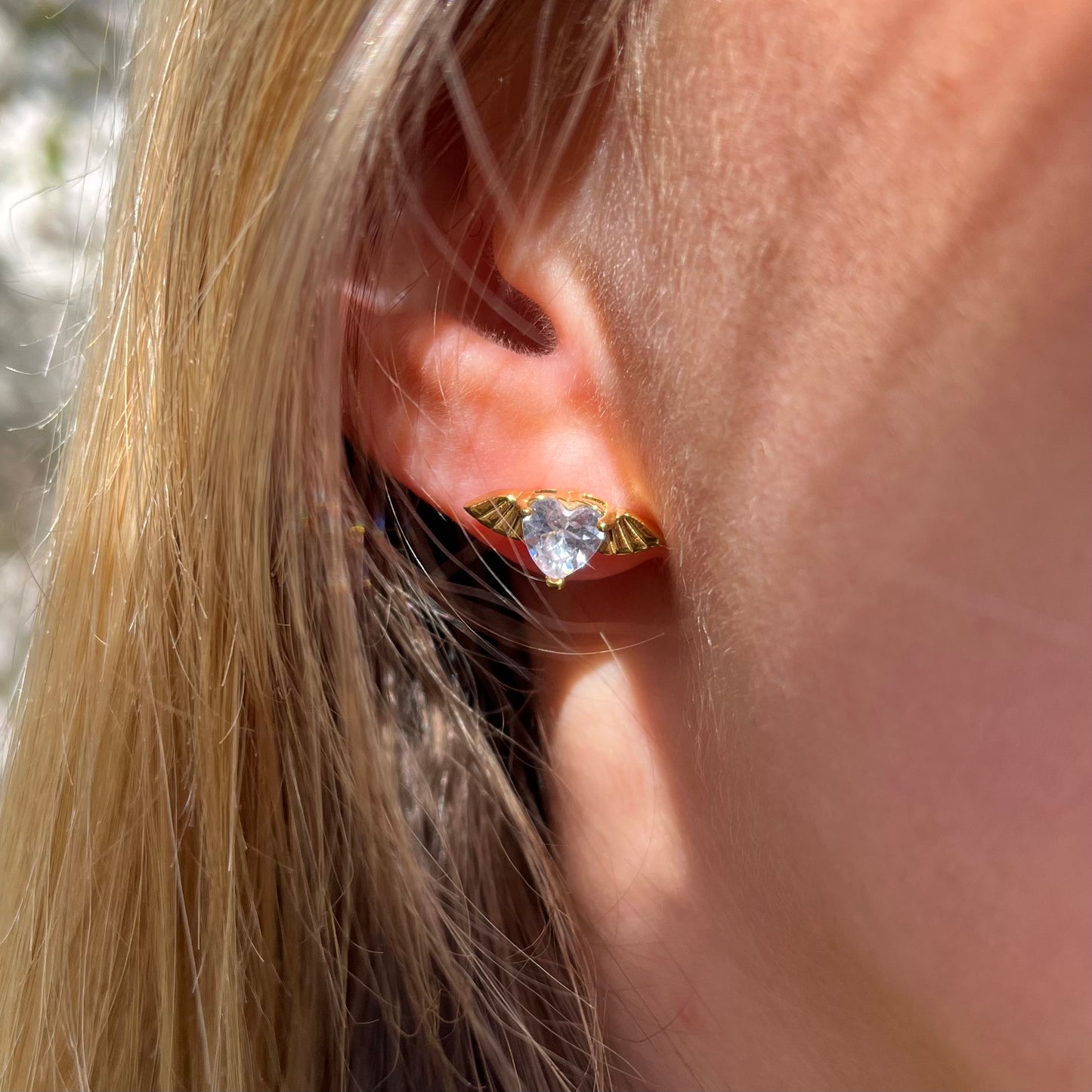 Flying Heart Studs