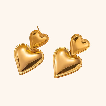 Double Heart Earrings