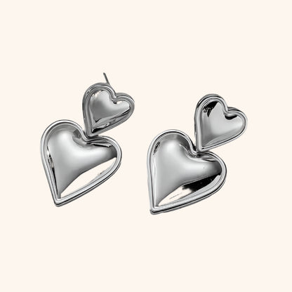 Double Heart Earrings